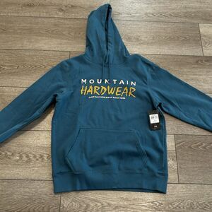 Mountain Hardwear Logo Pullover Hoodie Men’s Medium Blue NWT Sweater